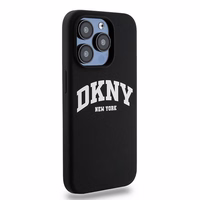 DKNY Skystas silikoninis baltas spausdintas logotipas magnetinis dėklas telefonui iPhone 13 Pro / 13 - juodas