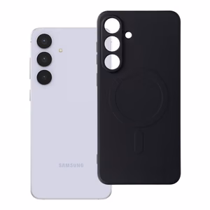 Case for Samsung S25 FE Silicone Mag Cover compatible with MagSafe black