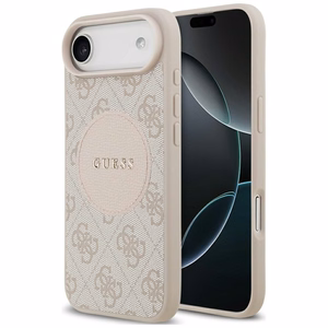 Guess 4G Circle Classic Logo Magnetinis dėklas telefonui iPhone Air - rožinė
