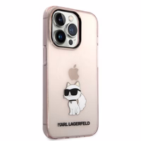 Karl Lagerfeld KLHCP14LHNCHTCP iPhone 14 Pro 6.1" rožinis/rožinis kietas dėklas Ikonik Choupette