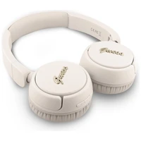Guess belaidės ausinės BT HEADPHONES SCRIPT METAL LOGO smėlio spalvos