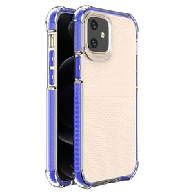 Spring Armor Skaidrus TPU gel dėklas su spalvotu rėmeliu iPhone 12 mini mėlynas