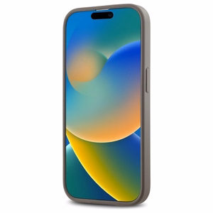 DKNY Odinis languotas mono raštas Magnetinis dėklas telefonui iPhone 14 Pro - smėlio spalvos