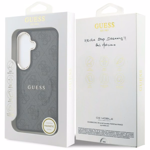 Guess dėklas 4G Embossed Ring MagSafe for Samsung Galaxy S26 juodas
