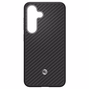 Samsung Enzo Aramid dėklas Samsung Galaxy S25, juodas-sidabrinis
