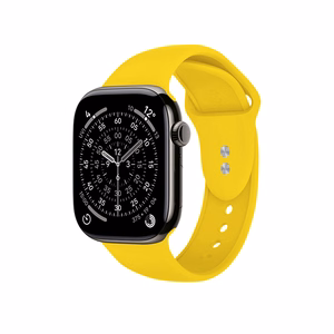 Crong Liquid dirželis, skirtas Apple Watch 38 / 40 / 41 / 42 mm, geltonas