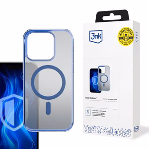 3mk Frosty MagCase синий Чехол для Apple iPhone 16 Pro - прозрачный