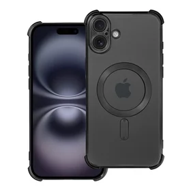 Dėklas telefonui ANTISHOCK ELECTRO skirtas iPhone 16 Plus suderinamas su MagSafe juodas