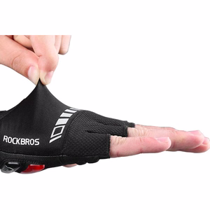 Dviratininko pirštinės Rockbros S143-BK su gelio įdėklais, XXL, juodos