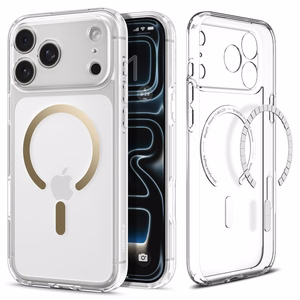 Spigen Ultra Hybrid Magnetinis dėklas telefonui iPhone 17 Pro Max - skaidrus auksinis