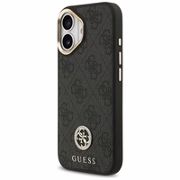 Guess 4G Strass Logo magnetinis dėklas telefonui iPhone 17 - juodas