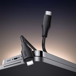 Silikoninis kabelis USB-A į Lightning HOCO 27W 1 m X124 juodas