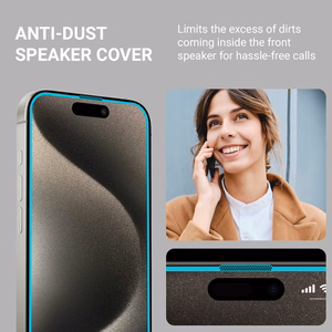 Crong EasyShield 2-Pack grūdinti apsauginiai ekrano stiklai, skirti iPhone 16 / 15, 2 vnt.