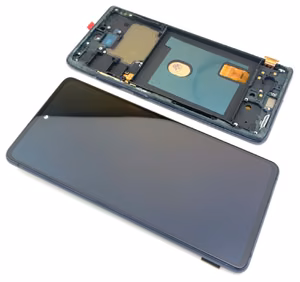 Ekranas Samsung G780/G781 S20 FE su lietimui jautriu stikliuku ir rėmeliu Cloud Navy Oled (real size)