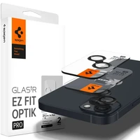 Spigen Glas.tR EZ Fit Optik Kameros apsauginis stiklas iPhone 14 / Plus / 15 / Plus - juodas 2 vnt
