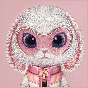 Nimmy Cool&Cute 2.0 triušio dėklas telefonui iPhone 17 - rožinis