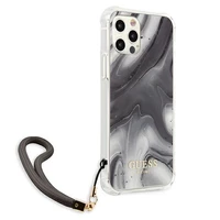Guess GUHCP12LKSMAGR iPhone 12 Pro Max 6.7" pilkas/pilkas kietas dėklas Marble kolekcija