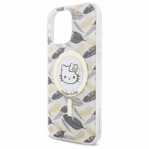 Hello Kitty IML Golden Leaves MagSafe dėklas telefonui iPhone 16 Pro Max - baltas