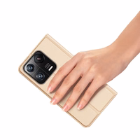 Dux Ducis Skin Pro dėklas telefonui Xiaomi 13 Pro su kortelių laikikliu ir auksiniu stovu