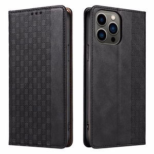Magnetinis dirželio dėklas iPhone 12 Pro Max piniginė + mini pakabukas juodas