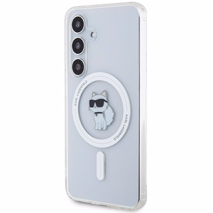 Karl Lagerfeld IML Choupette magnetinis dėklas telefonui Samsung Galaxy S24 - permatomas