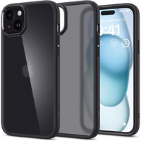 Spigen Ultra Hybrid dėklas telefonui iPhone 15 - Skaidrus juodas