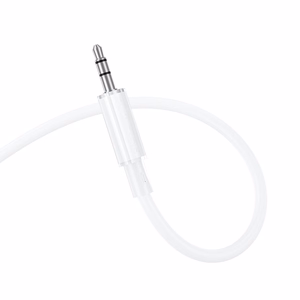 Borofone Kabelis AUX BL21 Lemon - 3,5 mm audio kištukas į 3,5 mm audio kištuką - 1 metro ilgio baltas kabelis