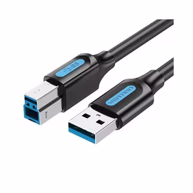 USB 2.0 laidas vyras-vyras 5m juodas Vention