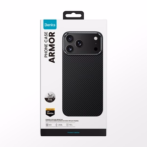 Benks Magnetic Armor Pro 600D kevlaro dėklas su metaliniu rėmeliu (C.K.FL.AP.BK.BA72), skirtas iPhone 18 Pro / 17 Pro, juodas