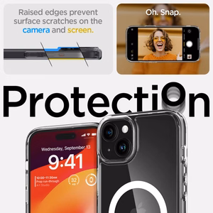 Spigen Ultra Hybrid Mag dėklas su MagSafe iPhone 15 Plus - balta