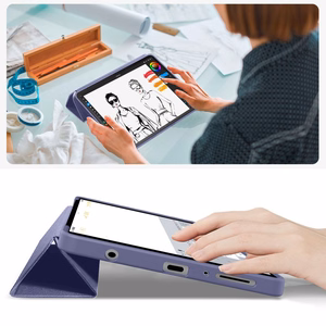 TechProtect SmartCase dėklas Samsung Galaxy Tab A9 / A11 8.7 tamsiai mėlynas