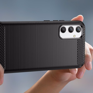 Carbon Case dėklas Realme 10 Pro lankstus silikoninis anglies dangtelis juodas