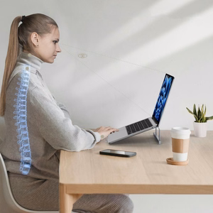 Tech-Protect ULS100 universalus nešiojamojo kompiuterio stovas iki 16" - pilkas