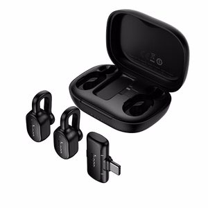 Belaidis prisegamas mikrofonas Hoco L27, USB C, juodas