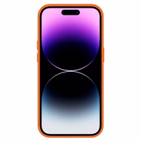 TEL PROTECT Magnetinis silikoninis dėklas telefonui Iphone 15 Plus oranžinis