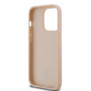 DKNY odinis languotas mono raštas ir spausdintos juostelės dėklas iPhone 14 Pro - rožinis