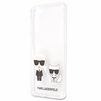 Karl Lagerfeld Karl&Choupette dėklas Samsung Galaxy S21+ - skaidrus