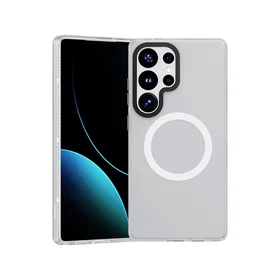 Benks magnetinis Lucid Armor dėklas (0045) Samsung Galaxy S25 Plus Ultra telefonui, baltas