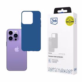 Dėklas telefonui iPhone 14 Pro Max iš 3mk Matt Case serijos - mėlynas