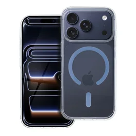 Drop Glue Spalvotas Žiedas Magnetinis Dėklas suderinamas su MagSafe IPHONE 17 Pro šviesiai mėlyna