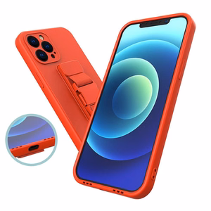 Dėklas telefonui gelinis su grandininė kilpa, iPhone 13 Pro Max rožinis