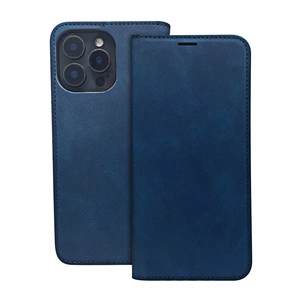 Išmanusis Suede dėklas for Samsung Galaxy A17 4G / A17 5G / A26 5G tamsiai mėlynas