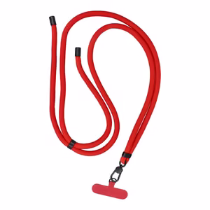 SWING (8mm) Phone lanyard, Phone pendant with adjustable length / cord length 165cm (max 82.5cm in the loop) / on the shoulder or neck - red