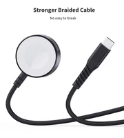 Choetech T319 MFI 5W belaidis įkroviklis Apple Watch + USB-C kabelis - juodas