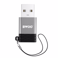 BWOO adapteris USB-C - USB pilkas OTG BZ-38