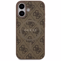 GUESS dėklas telefonui IPHONE 17, suderinamas su MagSafe GUHMP17SG4GFRW (PU 4G Ring Classic Logo) rudas