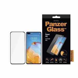 PanzerGlass E2E Super+ apsauginis stiklas Huawei P40 - su juodu rėmeliu