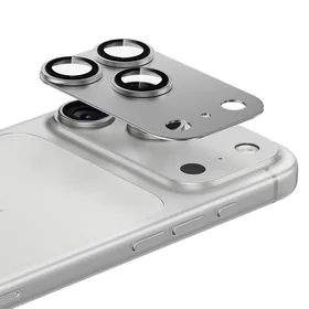 Benks grūdintas stiklas Glass Warrior metalinė integruota objektyvo apsauga (C070) Iphone 17 Pro Max (3 objektyvai) balta