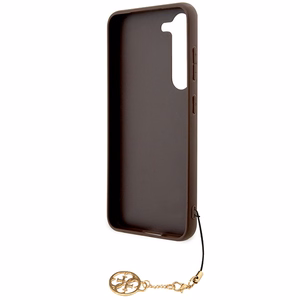 Guess 4G Charms Collection dėklas telefonui Samsung Galaxy A35 - rudas