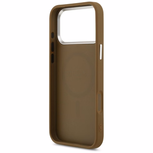 Guess Trikampio logotipo magnetinis dėklas iPhone 17 Pro - rudas